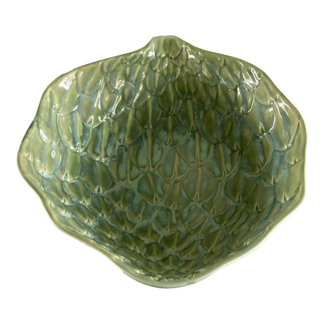Large Portuguese Artichoke Shape Serving Bowl For Sale