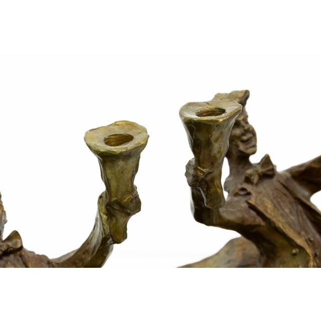 Zachary Oxman - Festival of Lights Menorah, 1997 Bronze Judaica Sculpture 14/100 For Sale In Detroit - Image 6 of 8