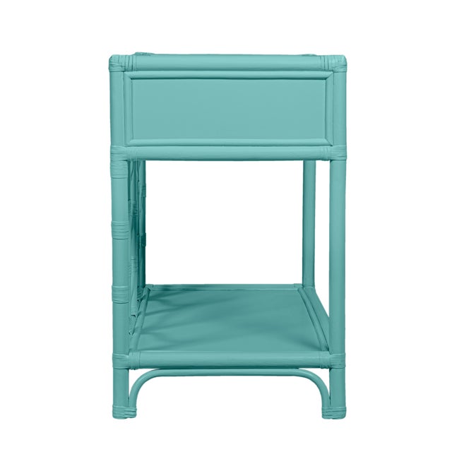 Wood Ivy Nightstand - Turquoise For Sale - Image 7 of 10