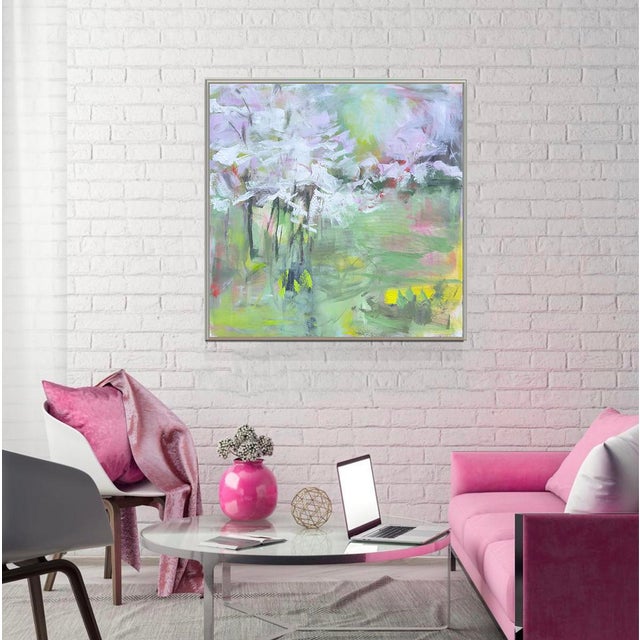 "Motomachi Sakura" by Trixie Pitts Abstract Landscape Oil Painting For Sale - Image 10 of 12