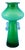 Vintage Green Glass Vase by Jerzy Sluczan-Orkusz for Tarnowiec Glassworks, 1980s For Sale