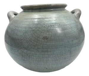 Large Glazed Ceramic Pot from the Fayence Manufaktur Kandern, 1950