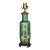 19th Century Chinese Floral Relief Pottery Table Lamp For Sale