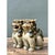 Contemporary Vintage Ceramic Foo Dog Statues - Pair For Sale - Image 3 of 12