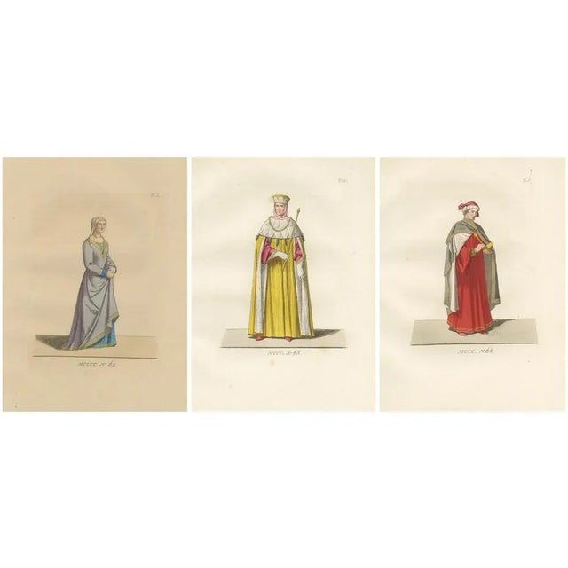 Historic Dress, 1845, Paper, Set of 3 For Sale - Image 10 of 10