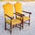 Yellow Armchairs in Carved Wood and Yellow Velvet, 1980s, Set of 2 For Sale - Image 8 of 18