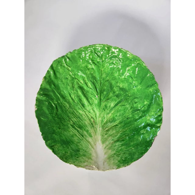 Rococo Antique Late 19th Century E B Napoli Napoliware Lettuceware - 7 Piece Set For Sale - Image 3 of 9