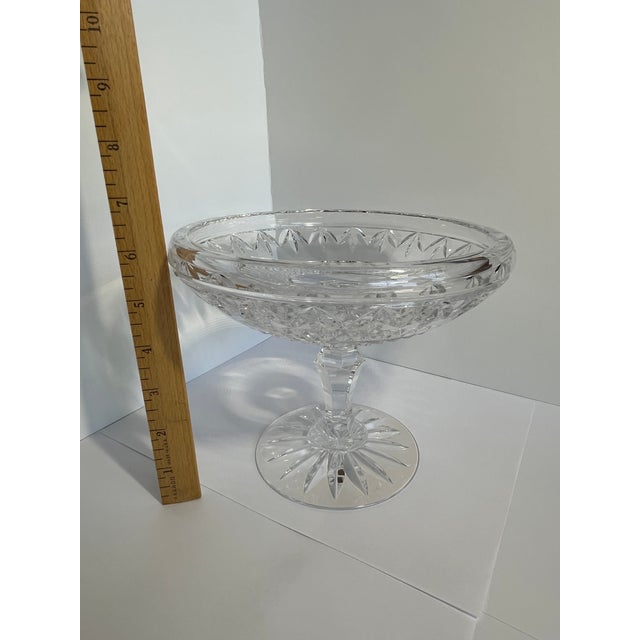 1990s Waterford Crystal Ballina Compote Dessert Bowl & Box #109162 Ireland. Mint For Sale - Image 9 of 12
