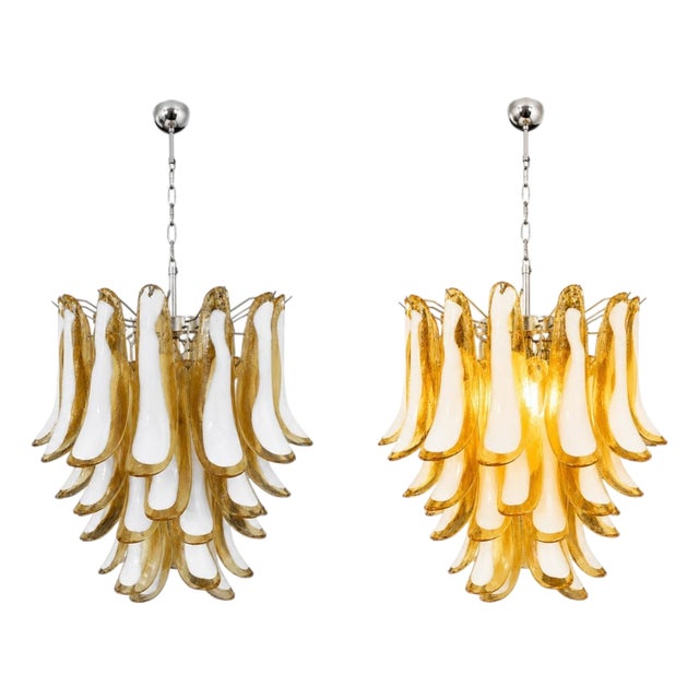 Italian Murano Chandeliers, 1970s, Set of 2 For Sale
