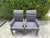Vintage Mastercraft Parsons Style Armchairs With Brass Sabots, a Pair For Sale - Image 9 of 16