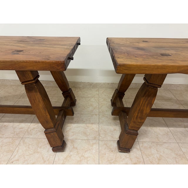 Italian Brutalist Hall Side Tables, 1950s, Set of 2 For Sale - Image 16 of 16