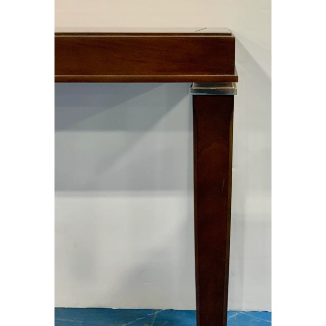 Transitional Hickory Chair Transitional Mahogany Finished Console Table For Sale - Image 3 of 6