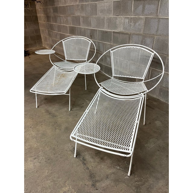 Pair Vintage Maurizio Tempestini for Saulterini “Radar” Lounge Chair With Drink Table., Attributed For Sale - Image 9 of 12