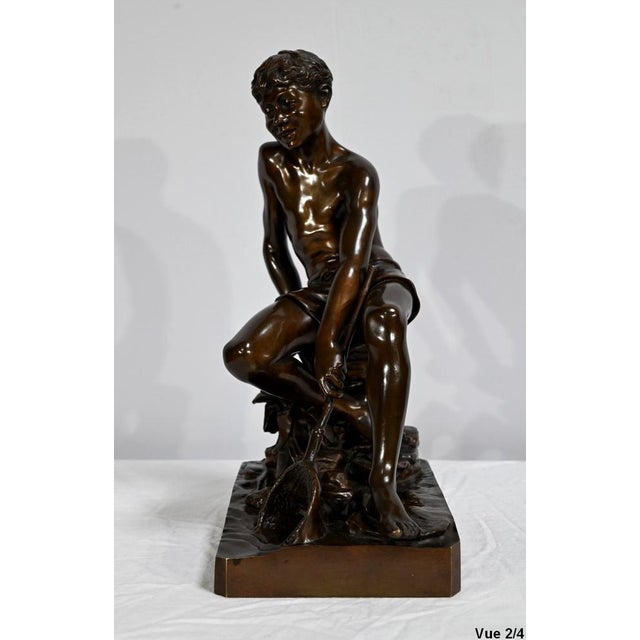 R.Guillaume, L’Enfant à l’Epuisette, 20th Century, Bronze For Sale - Image 13 of 18