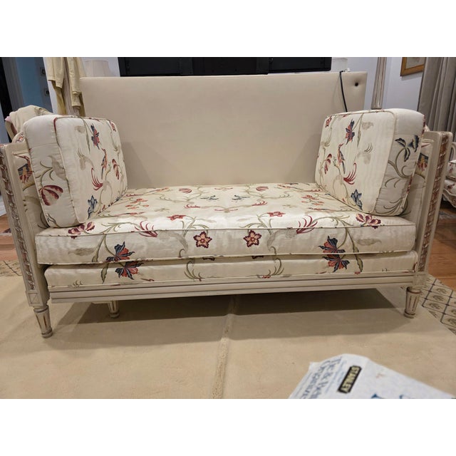 Wood Late 20th Century Custom Louis XV Fully Upholstered Extendable Daybed by Stark For Sale - Image 7 of 8