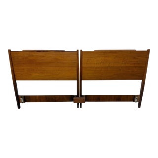 Mid-Century Modern Drexel Declaration Walnut King Size Headboard For Sale