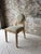 Sage Green Upholstered Vanity Chair With Sculptural Wood Frame For Sale - Image 4 of 7