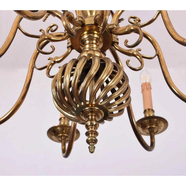 Antique German Brass Chandelier For Sale - Image 6 of 6