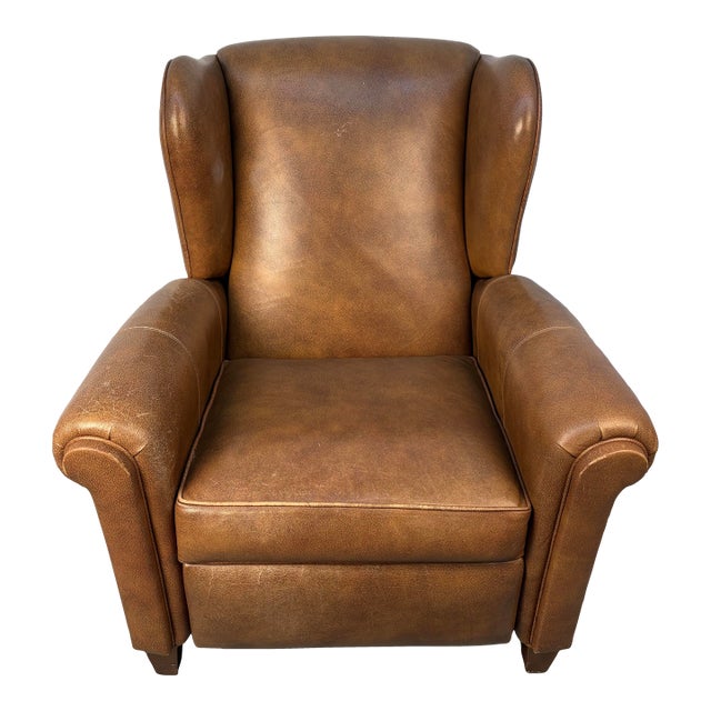 Late 20th Century Wing-Backed Reclining Lounge Chair For Sale