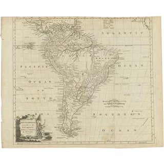 Antique Map of South America by Conder, 1775 For Sale