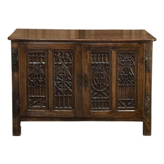 19th Century French Gothic Credenza For Sale
