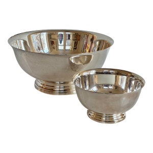 1980s Gorham Silver Bowls With Plastic Inserts