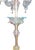 Transparent 1950s Venetian Murano Glass Floral Floor Lamp, Multicolor For Sale - Image 8 of 10