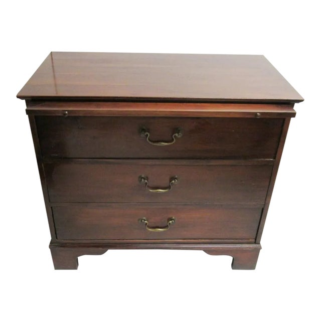Antique 19th C American Block Front Mahogany Bachelor's Chest For Sale