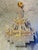 Gold Vintage Crystal Chandelier, 1930s For Sale - Image 8 of 9