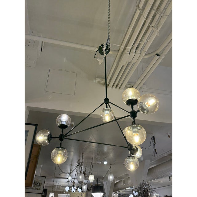 Possini Euro Gable 10-Light Modern Chandelier For Sale In San Francisco - Image 6 of 12