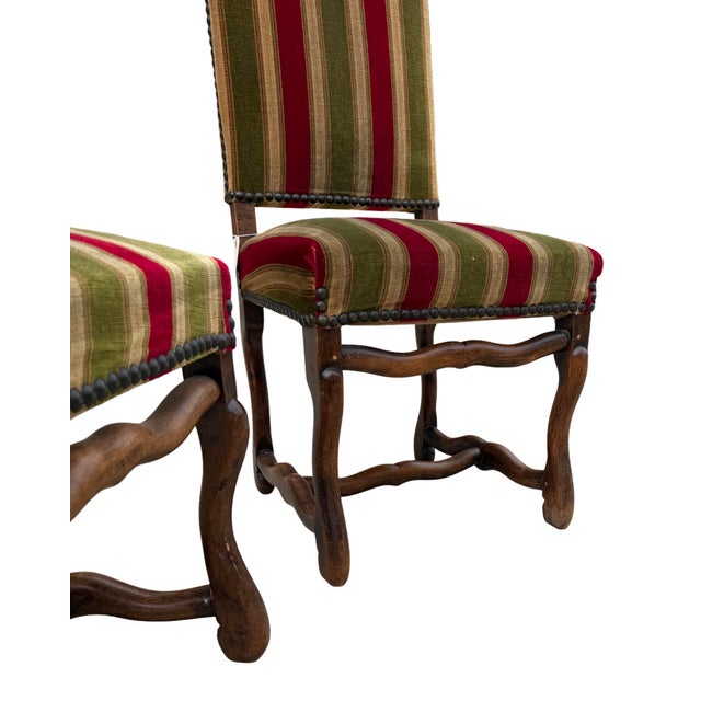 Early 20th Century French Mutton Bone Dining Chair (Set of Two) For Sale - Image 4 of 5