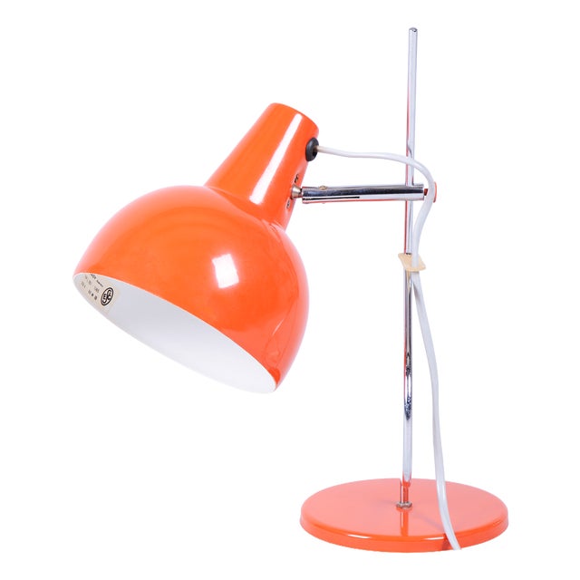 Mid-Century Table Lamp in Chrome attributed to J. Hůrka for Napako, Czech, 1960s For Sale