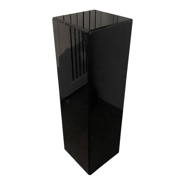 1990s Pedestal Black Lucite 26.5" High For Sale - Image 12 of 13