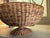 Vintage Woven Natural Fiber Pedestal Bowl Basket For Sale - Image 10 of 11