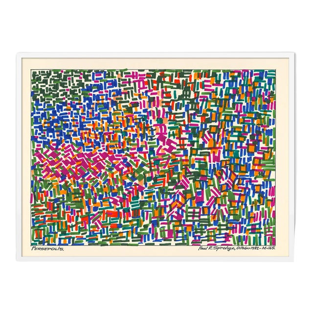 Persepolis by Pepi Sprohge, Art Print in White Frame, Large For Sale