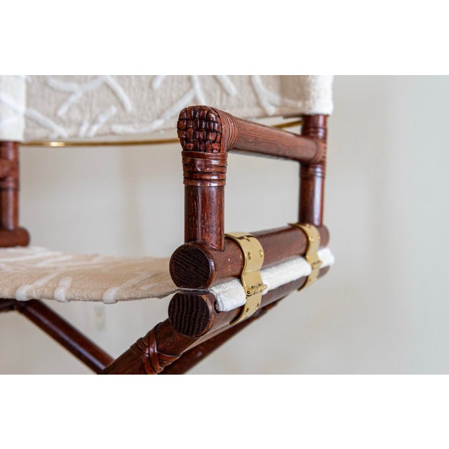 Mid-Century Modern 1970's McGuire Director's X-Chair For Sale - Image 3 of 11