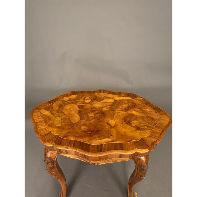 Italian Burl Olive Wood Tavolino Tea Table, Circa 1920 For Sale - Image 17 of 17