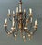 Vintage Gilt Wood and Metal Twelve-Light Chandelier For Sale - Image 12 of 12