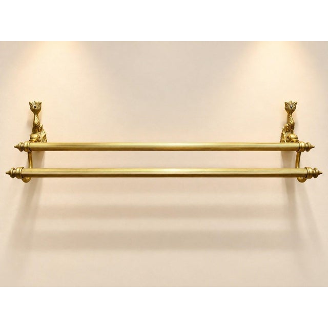 Napoleon III Bathroom Set in Gilt Brass with Dolphin Motif, 1890s, Set of 7 For Sale - Image 6 of 8