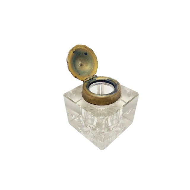 Art Deco Crystal Inkwell, Germany, 1930s For Sale - Image 3 of 14