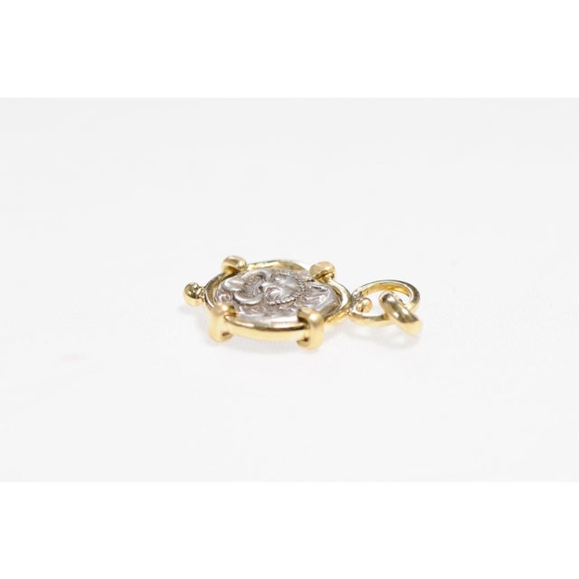 Antique Gorgon & Anchor Coin Pendant in 18kt Gold For Sale - Image 10 of 11