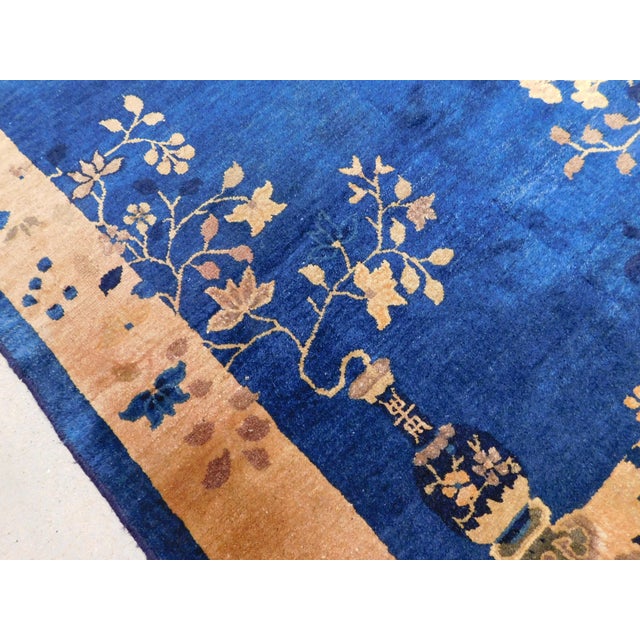 Handmade Antique Chinese Woolen Rug. 4'1"x 6'5" For Sale In Los Angeles - Image 6 of 18