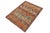 Abstract Eclectic Balochi Brown/Rust Wool Rug - 3'6''x5'2'' For Sale - Image 3 of 11