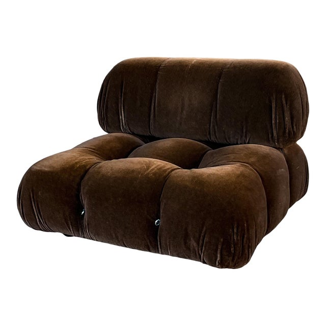 Brown Alpaca Velvet Camaleonda Modular Sofa by Mario Bellini for C&B Italia, 1972, Set of 5 For Sale - Image 9 of 12