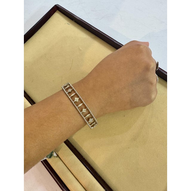 2 Ct Brilliant Cut Diamond Metro Women 14 Kt White Gold Diamond Bangle Bracelet For Sale - Image 11 of 18