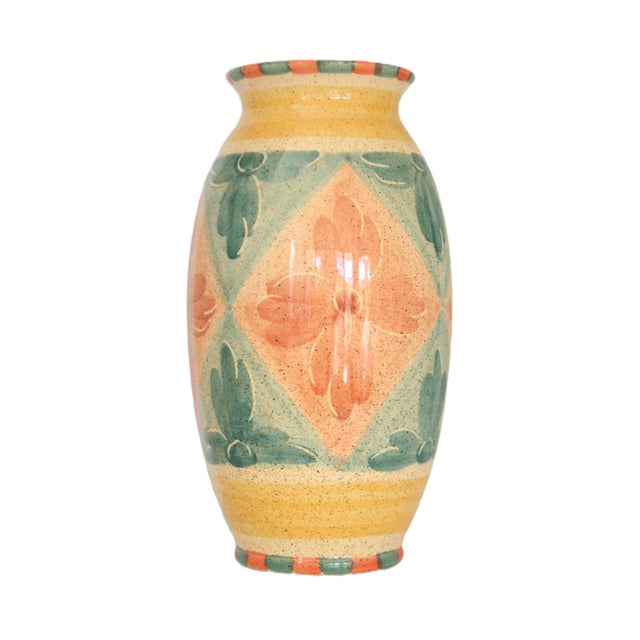 Late 20th Century 14" European Farmhouse Horchow Vase Handcrafted in Italy For Sale - Image 5 of 6