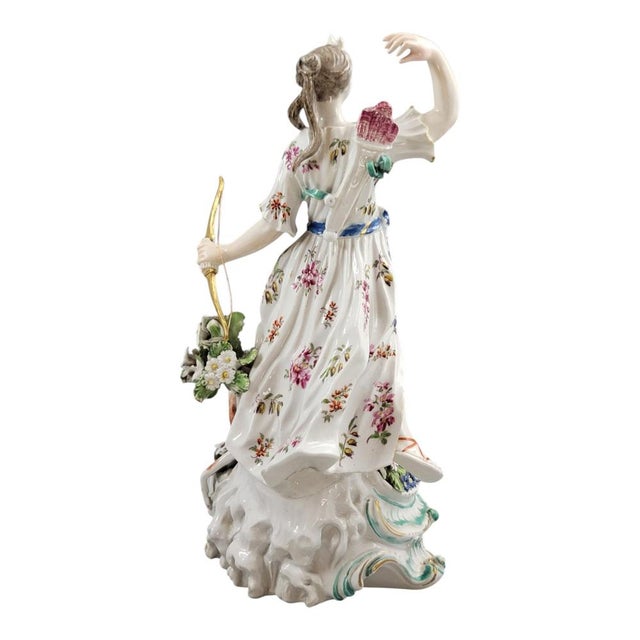 Porcelain Figure of Diana with a Hunting Dog from Derby, 1760s For Sale - Image 5 of 14