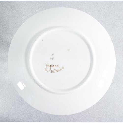White Pagliacci Plates from S. C. Richard, 1890s, Set of 5 For Sale - Image 8 of 18
