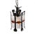 Brutalist Pendant Lamp in Wrought Iron and Colored Murano Glass by Tom Ahlström & Hans Ehrich, Sweden, 1960s For Sale - Image 4 of 9