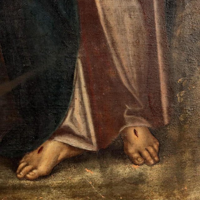 Tuscan School Artist, Ecstasy of Saint Catherine of Siena, Oil on Canvas For Sale - Image 9 of 13